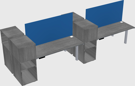 Shared electric desk + cabinet