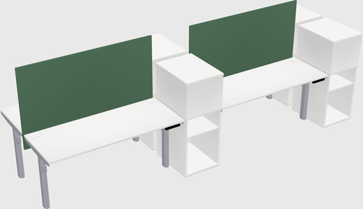 Shared electric desk + cabinet