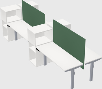 Shared electric desk + cabinet
