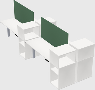 Shared electric desk + cabinet