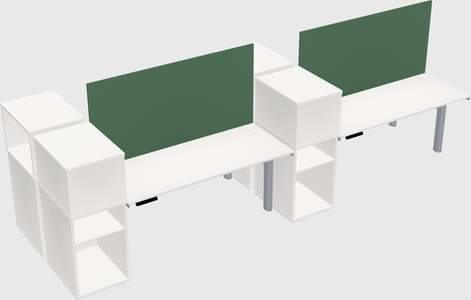 Shared electric desk + cabinet