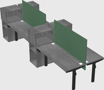 Shared electric desk + cabinet