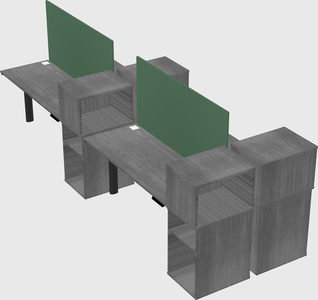 Shared electric desk + cabinet