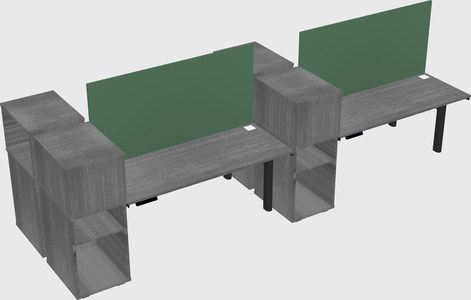 Shared electric desk + cabinet