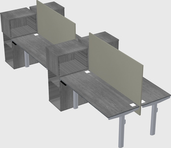 Shared electric desk + cabinet