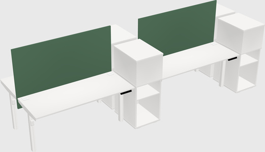 Shared electric desk + cabinet