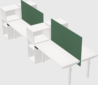 Shared electric desk + cabinet