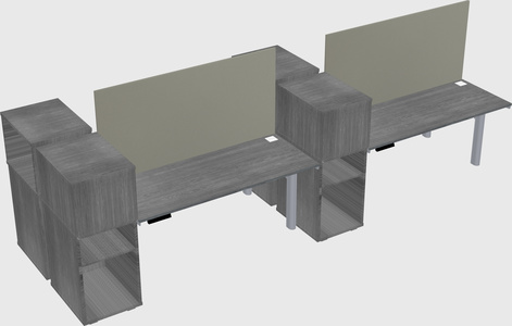 Shared electric desk + cabinet