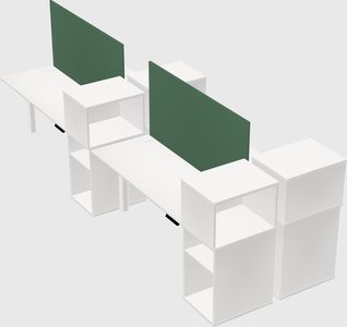 Shared electric desk + cabinet