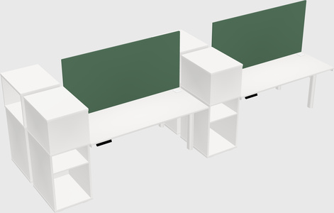 Shared electric desk + cabinet