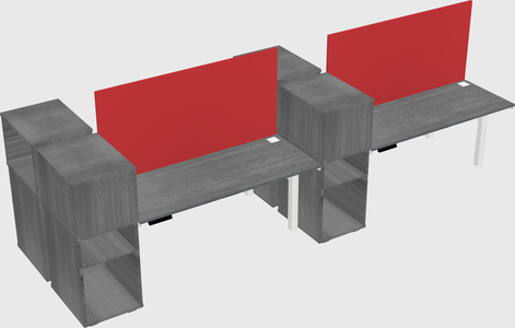 Shared electric desk + cabinet