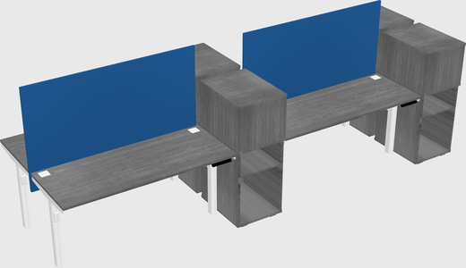 Shared electric desk + cabinet