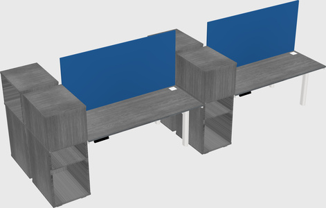 Shared electric desk + cabinet