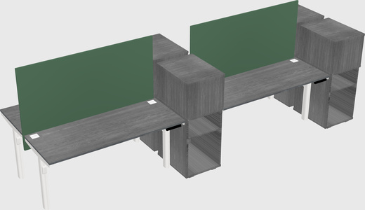 Shared electric desk + cabinet