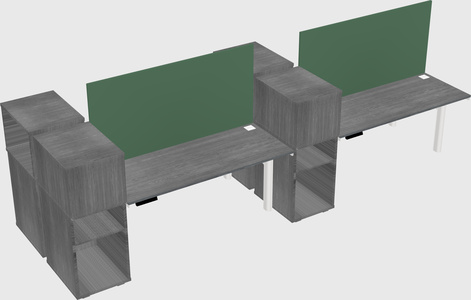 Shared electric desk + cabinet