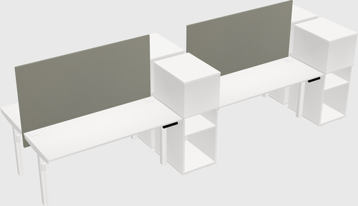 Shared electric desk + cabinet