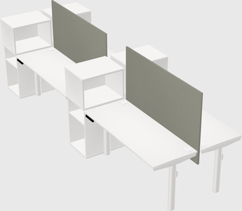 Shared electric desk + cabinet