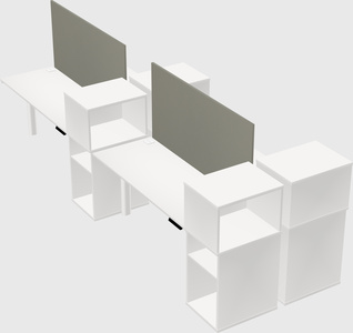 Shared electric desk + cabinet