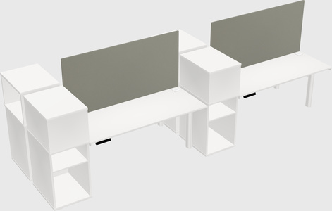 Shared electric desk + cabinet