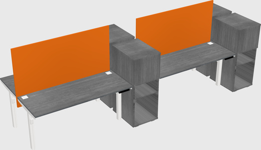 Shared electric desk + cabinet