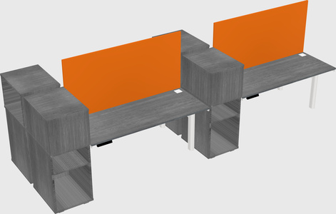 Shared electric desk + cabinet