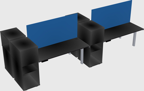 Shared electric desk + cabinet