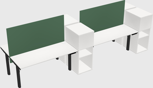 Shared electric desk + cabinet