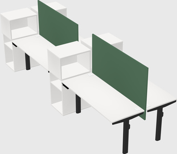 Shared electric desk + cabinet