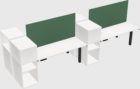 Shared electric desk + cabinet