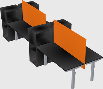 Shared electric desk + cabinet