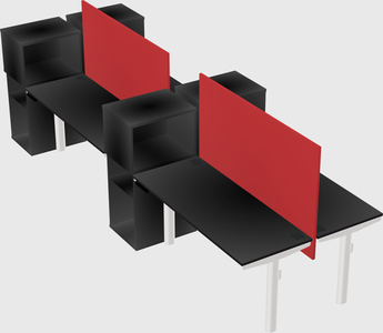 Shared electric desk + cabinet