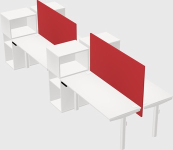 Shared electric desk + cabinet