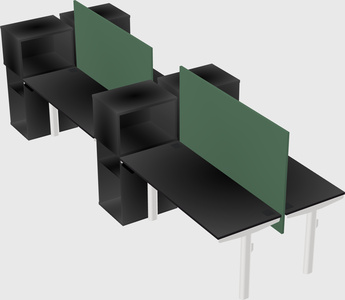 Shared electric desk + cabinet