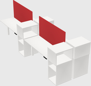 Shared electric desk + cabinet