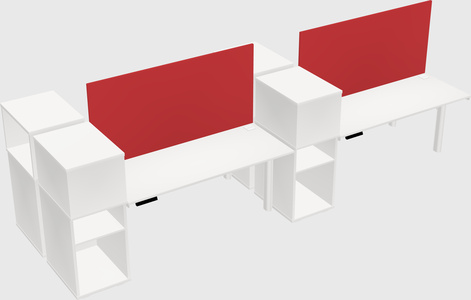 Shared electric desk + cabinet