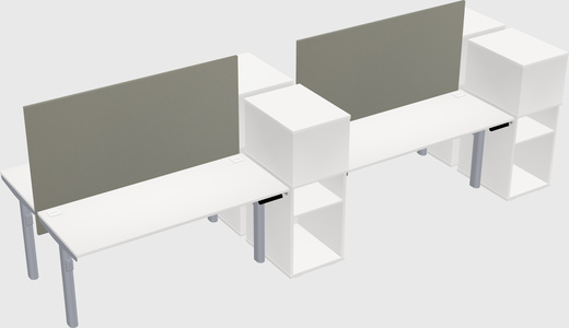 Shared electric desk + cabinet