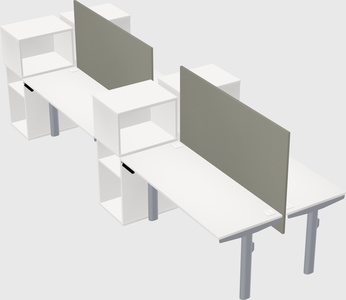 Shared electric desk + cabinet