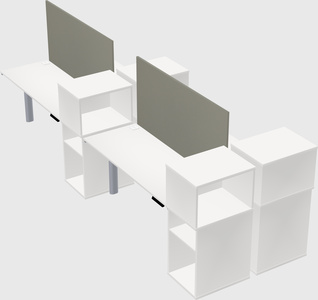 Shared electric desk + cabinet
