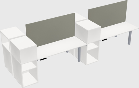 Shared electric desk + cabinet