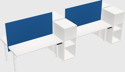 Shared electric desk + cabinet
