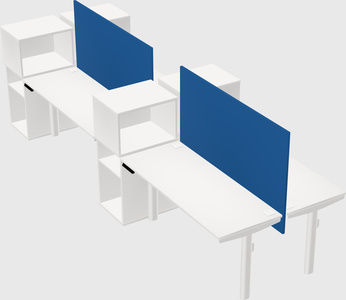 Shared electric desk + cabinet