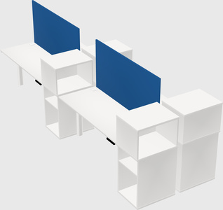 Shared electric desk + cabinet