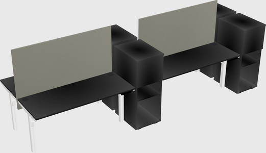 Shared electric desk + cabinet