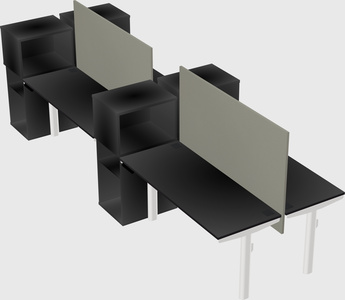 Shared electric desk + cabinet