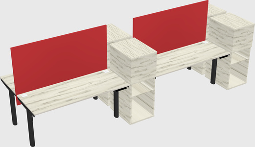 Shared electric desk + cabinet