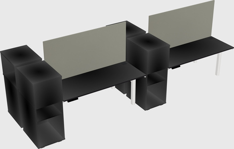 Shared electric desk + cabinet