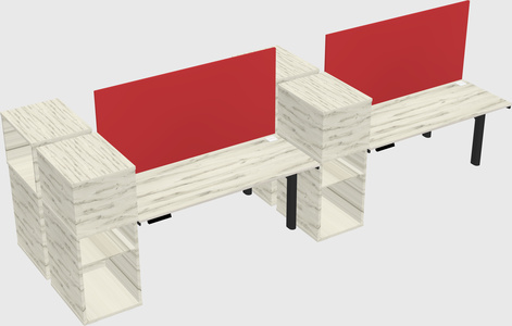 Shared electric desk + cabinet