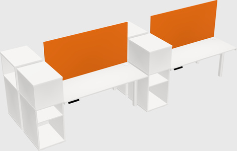 Shared electric desk + cabinet