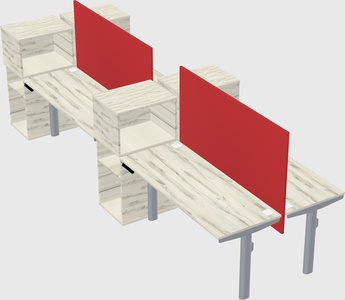 Shared electric desk + cabinet