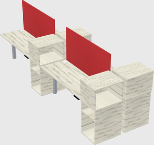 Shared electric desk + cabinet